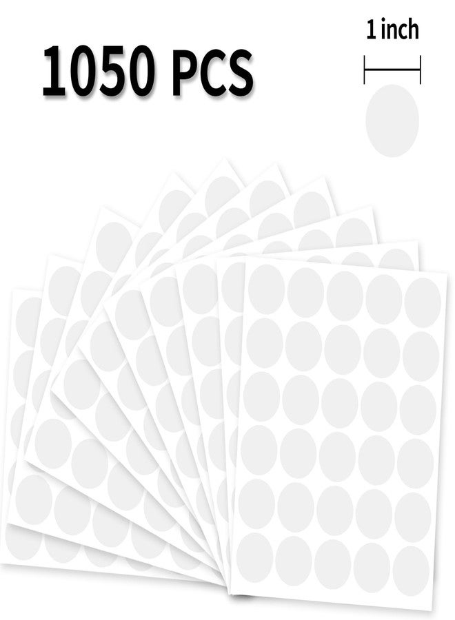 Yeachlaing 1 Inch Clear Transparent Round Waterproof Sticker,Envelope Tab Sealer and Retail Package Round Clear Seal Labels Self Adhesive Stickers,1050 Labels Per Bag - Image 2